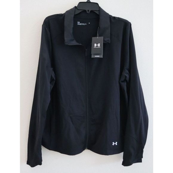 Under Armour 1369487 Womens Plus Sz 1X Black Meridian Active Full Zip Jacket - Picture 3 of 9